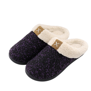 Cosy Memory Foam Fuzzy Wool Like Plush Fleece Lined House Shoes Zapatillas de invierno para exteriores para mujeres - Product Image 3