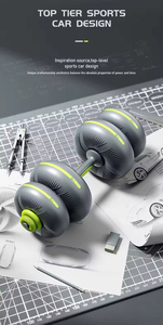 Haltères réglables en caoutchouc souple avec connecteur, ensemble de poids libres en caoutchouc souple pour la maison, adaptés aux hommes et aux femmes - Product Image 6