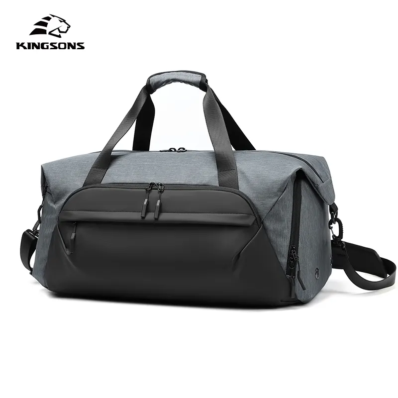 KINGSONS Large Capacity Travel Bag Waterproof Sport Gym Travel Duffel Bag With Shoe Compartment