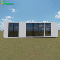 Maison miniature de luxe, 20 pieds, 40 pieds, extensible, préfabriquée, en conteneur, imperméable, style villa moderne, maison modulaire