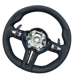 Перфорированный кожаный руль для BMW F10 F30 F31 F32 F20 E92 E71 X6 X5 E70 M3 M4 M5 M6 F36 E90 <span class=keywords><strong>M</strong></span> спортивный руль - Product Image 2