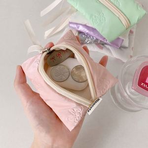 Monedero de alta calidad con diseño de lazo, portátil para estudiantes, para cables de datos, auriculares, mini bolsa de almacenamiento simple para lápiz labial - Product Image 5