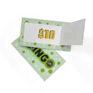 Tarjetas de rascar de papel de impresión personalizada, diseño libre, abrir fichas de tracción de lotería