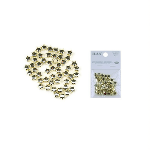 Borchie a Stella in Metallo ILAN 4x10mm Dorate per Accessori di Abbigliamento - Product Image 2