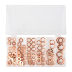 Copper Flat <b>Washers</b> Set M6 M8 M10 M12 M14 M16 110Pcs Sealing Gaskets For Automotive Industrial Use - Product Image 3