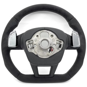 Volant en cuir Alcantara personnalisé pour <span class=keywords><strong>Audi</strong></span> B9 R8 A3 A4 A5 S4 S3 S5 A6 A7 A8 Q3 Q5 Q7 Q8 TT S6 RS6 RS7 S7 - Product Image 3