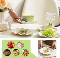 Assiettes en mélamine en gros, vaisselle de restauration, plastique pour la maison, restaurant, fête, incassable, rond, blanc, qualité alimentaire, 5-10