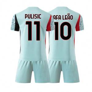 Uniformes de Fútbol de Verano, Camiseta de Visitante del Milán Temporada 25/26, Manga Corta, Impresa, Transpirable, Secado Rápido, 100% Poliéster, Estilo Europeo - Product Image 1
