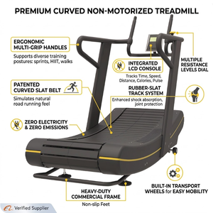 <span class=keywords><strong>Caminadora</strong></span> Curva Comercial FDFIT, Cinta de Correr Metálica Autoalimentada, Manual, Sin Motor, para Entrenamiento Cardiovascular en Casa y Gimnasio - Product Image 5