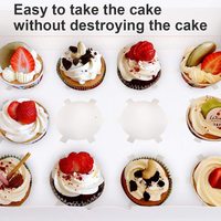 Nouvelle Boîte à Gâteaux Tasse Logo Personnalisé Taille Papier Pliant Fête de Mariage Emballage de Gâteau Transparent Boîtes à Cupcakes Boîte à Gâteau avec Fenêtre