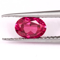 Rubis synthétiques en gros 0,5-5 carats, coupes rondes, ovales, poire et princesse, pierres précieuses en vrac pour la fabrication de bijoux fins et la création sur mesure