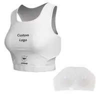 Karate Ladies Chest Guard Protectors Gear WKF Approved Women Chest Guard for Karate Taekwondo Hockey Training Competition