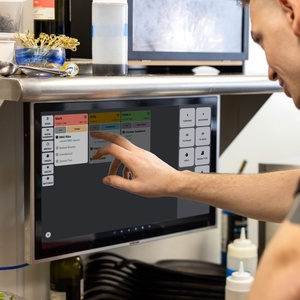 Tùy chỉnh KDS nhà bếp hệ thống hiển thị gọi điện thoại màn hình cảm ứng <span class=keywords><strong>POS</strong></span> Tiền mặt đăng ký đặt hàng máy thông minh Nhà bếp Nhà hàng KDS hiển thị - Product Image 1