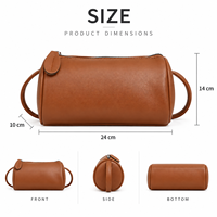 Sac bandoulière cylindrique vintage, sac à main rond rétro pour femmes et filles, idéal pour le quotidien, le shopping et les rendez-vous