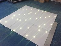 Plancher de danse LED étoilé à vente chaude 2025, télécommande sans fil, décoration de scène, plancher de danse scintillant pour mariage