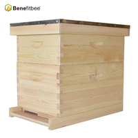 Ruche en bois à deux étages Benefitbee, 8/10 cadres, Langstroth, pour apiculteur, apiculture, ruche en bois