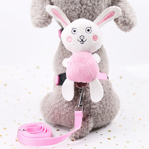 Correa de mascota con pecho de Ángel, alas de cuerda trasera, muñeca de dibujos animados, cachorro, perro, gato, correa, accesorio
