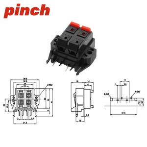 Connecteur horizontal à quatre positions WP4-17B, bornier à 2 rangées et 4 positions, montage sur panneau, amplificateur audio, clip de connexion rapide - Product Image 2