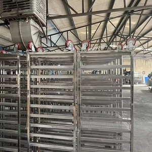 Loyang roti Stainless Steel 15 lapis 15 panci, rak baki panggang roti dapur, panci pendingin roti troli mobil dengan roda - Product Image 4