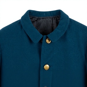 Blazer d'hiver croisé pour homme, couleur unie, manches longues, boutonnage frontal, en tissu, style uniforme - Product Image 4