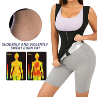 Corset de sudation pour femme, gaine amincissante pour le contrôle du ventre, entraînement et perte de poids, combinaison de sauna