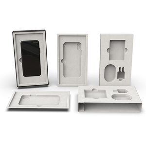 High Quality Custom Made Digital Products Tray Eco-Friendly Bagasse Moulded <b>Pulp</b> Packaging for Cellphone Virgin Style - Product Image 3