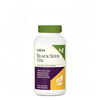 Huile de Nigelle Noire Non-OGM Pressée à Froid, Acides Gras Oméga, 60 Gélules Molles, Complément OEM pour le Soutien Immunitaire et Digestif