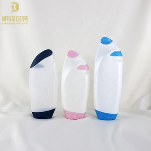 Flacons cosmétiques ovales en plastique à pression, pour gel douche, gommage corporel, soin <span class=keywords><strong>de</strong></span> la peau, couleur naturelle <span class=keywords><strong>rose</strong></span> blanc, avec bouton-poussoir - Product Image 4
