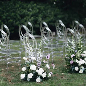 Şeffaf kristal sandalye yemek restoranlar barlar partiler için kumaş akrilik ziyafetler düğün etkinlikleri sandalye otel sandalye - Product Image 4