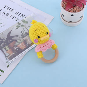 <span class=keywords><strong>Sonaglio</strong></span> Crochet Baby massaggiagengive Baby <span class=keywords><strong>sonaglio</strong></span> giocattolo <span class=keywords><strong>Amigurumi</strong></span> Animal <span class=keywords><strong>sonaglio</strong></span> neonato doccia regalo anello massaggiagengive - Product Image 6