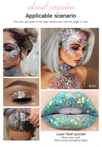 Marque privée Visage Glitter Cosmétique Mixte Noël Chunky Glitter Gel pour Cheveux Visage Corps <span class=keywords><strong>Maquillage</strong></span> - Product Image 6