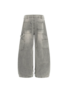 <span class=keywords><strong>Jeans</strong></span> Americanos de Mezclilla con Agujeros para <span class=keywords><strong>Hombre</strong></span>, Nuevos de Primavera y Otoño, de Marca, Holgados, de Pierna Recta, de Algodón Sólido, de Pierna Ancha - Product Image 3