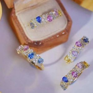 Anillo de Joyería Fina Xinfly con Zafiro de 1.05ct y Diamante de 0.30ct, Clásico con Incrustaciones de Oro, para Compromiso o Fiesta - Product Image 5