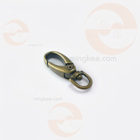 MING KEE METAL Mousquetons à ressort robustes de 9 mm, petits, pivotants, pour porte-clés, sans nickel, multi-usages