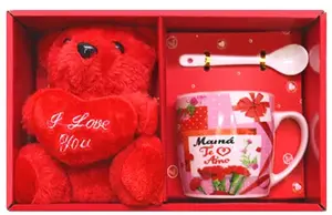 Tasse d'amour 200ml coffret cadeau tasse de cadeau de fête des mères portable tasse de café de la Saint-Valentin avec cuillère