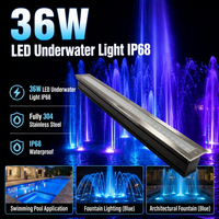 Lampu LED Bawah Air Stainless Steel SS304 IP68 Linear untuk Kolam dan Lampu Kolam Renang 24V