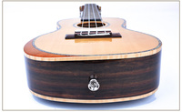 Ukulele de concert en gros, en bois massif d'épicéa AA, 24 pouces, pour professionnels, débutants et adultes, kit avec repose-bras, guitare ukulélé