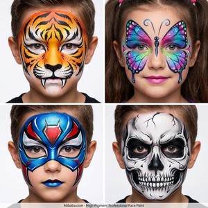 Kit Profesional de Pintura Facial de 20 Colores, No Tóxico, Set de Pintura Corporal para Niños, Paleta de Maquillaje de Grado Cosmético Seguro para Halloween - Product Image 4