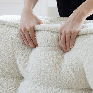 Dacre Boucle Minimalist Simple <strong>Bed</strong> <strong>Frame</strong> - Product Image 2