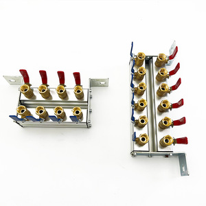 Double <b>Row</b> Water Distributor With Ball Valve For Injection Molding <b>Machine</b> Cooling Pipe System Metal Multi Pipe Flow Control - Product Image 3