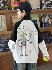 T-shirt à <span class=keywords><strong>manches</strong></span> <span class=keywords><strong>longues</strong></span> pour garçons, <span class=keywords><strong>polo</strong></span>, printemps 2026, nouvelle tenue de printemps pour enfants, ensemble deux pièces, haut, vêtements pour enfants, <span class=keywords><strong>polo</strong></span> - Product Image 4