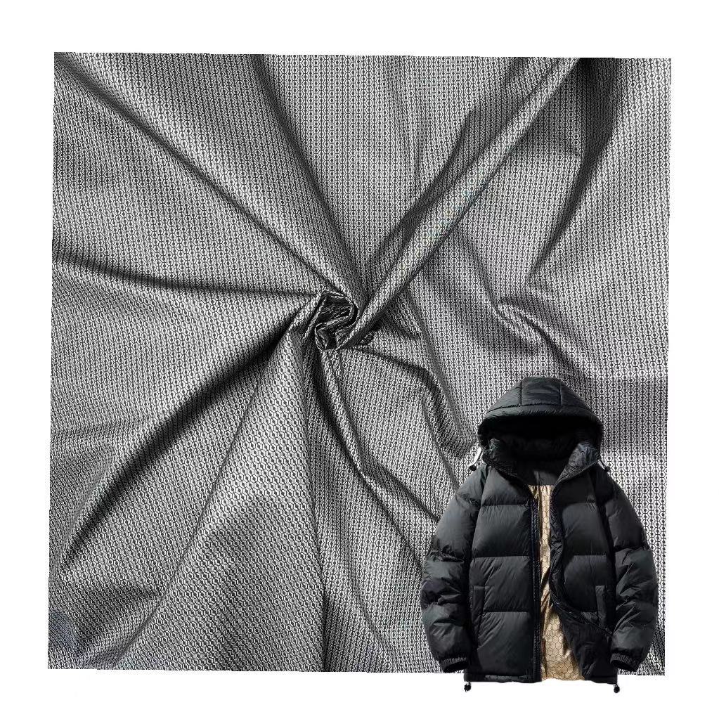 High Quality Graphite Heat Storage Functional Lining Outdoor Fabric for Men's Down Jacket