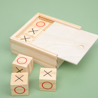 Jeu d'échecs XO en gros, jeu de Tic Tac Toe en bois amusant, très populaire, jeu de table familial classique, jouets éducatifs pour enfants