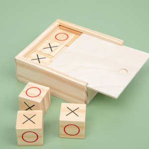 Jeu <span class=keywords><strong>d</strong></span>'échecs XO en gros, jeu de Tic Tac Toe en bois amusant, très populaire, jeu de table familial classique, jouets éducatifs pour enfants - Product Image 5