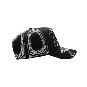 Sombrero G5 Rude Hats, Gorras de Béisbol Deportivas de Gamuza Dobby con Bordado de NY y Diseño Desgastado con Estampado de Bandana - Product Image 5