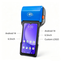 Système de point de vente mobile F1s Plus avec imprimante intégrée 58 mm, lecteur de cartes d'étiquettes et de reçus, NFC, WIFI, charge rapide, terminal POS 6,5 pouces
