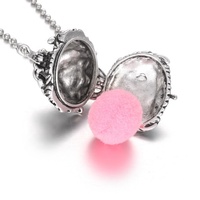 Vente en gros Pendentif Cage Harmonie Grossesse Arôme Collier Diffuseur d'Huile Essentielle Fleur Émail