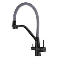 Robinet de cuisine de luxe filtrant, rotation à 360 degrés, extractible, à poser sur comptoir, avec cartouche céramique, finition chromée, pour évier familial et salle de bain d'hôtel