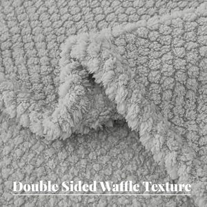 Plaid en <span class=keywords><strong>polaire</strong></span> ultra doux et léger, jacquard moderne tricoté, toutes saisons, extra large 50x70 pouces - Product Image 3