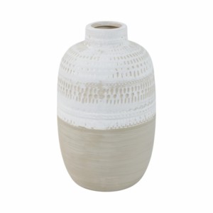 Vaso decorativo in ceramica bicolore, moderno e di design, per soggiorno, camera da letto, ufficio, decorazioni per la casa - Product Image 3